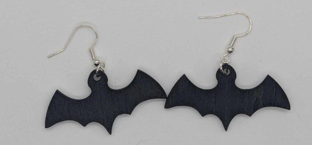 Wooden Bat earrings