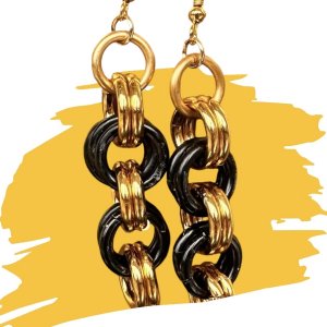 Luxury Anodized Aluminum Jump Ring Earrings