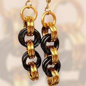 Luxury Anodized Aluminum Jump Ring Earrings