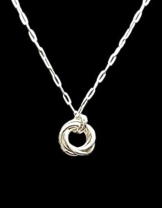 Sterling Silver Love Knot Necklace