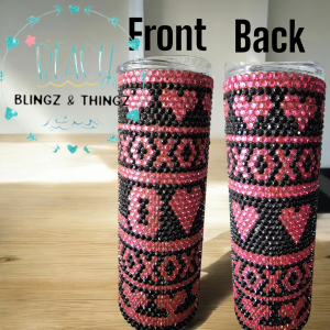 Bling Valentine's Day, Heart, I Love You, Express Love, Love, XO Tumbler - Preorder