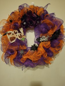 Halloween Boo Wreath