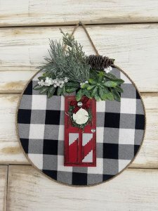 Buffalo Plaid Christmas Door/wall hanger