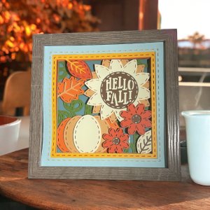 3D Layered Fall Shadow Box
