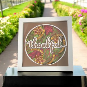 3D Layered "Thankful" Shadow Box
