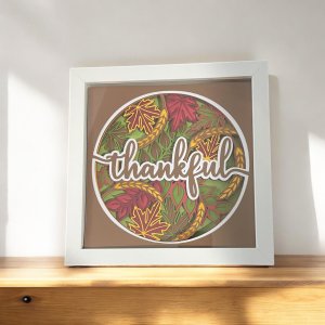 3D Layered "Thankful" Shadow Box