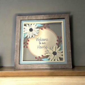3D Layered "Welcome to Our Home" Shadow Box