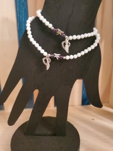 White Onyx Overdose Awareness Bracelet 4MM