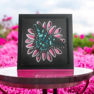 3D Layered Butterfly & Flower Shadow Box