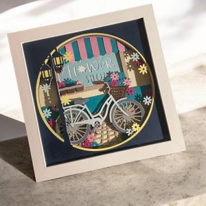 3D Layered Flower Shop Shadow Box