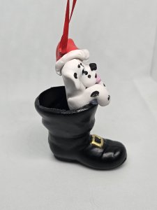 Personalized Dachshund Dog in Santa's Boot Ornament ~ Bubaloo's Art
