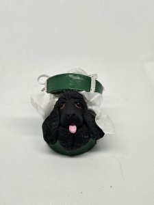 Poodle Dog in Gift Box Ornament ~ Bubaloo's Art