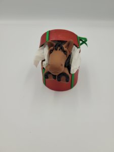 Buckskin Horse in Gift Box Ornament ~ Bubaloo's Art