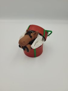 Buckskin Horse in Gift Box Ornament ~ Bubaloo's Art