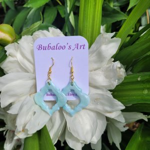 Ocean Like Hoops Polymer Clay Earrings A16