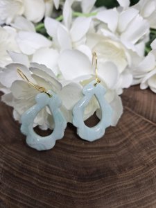 Ocean Like Hoops Polymer Clay Earrings A19