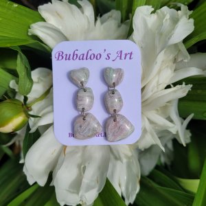 Ocean Like Hoops Polymer Clay Earrings A18