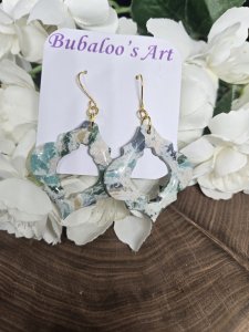 Ocean View Polymer Clay Earrings ~ Bubaloo's Art A28