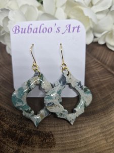 Ocean View Polymer Clay Earrings ~ Bubaloo's Art A28