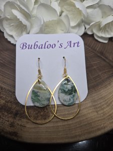 Ocean View Polymer Clay Earrings ~ Bubaloo's Art A29