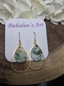 Ocean View Polymer Clay Earrings ~ Bubaloo's Art A29