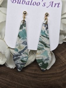 Ocean View Polymer Clay Earrings ~ Bubaloo's Art A32