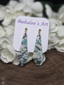 Ocean View Polymer Clay Earrings ~ Bubaloo's Art A32