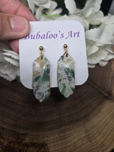 Ocean View Polymer Clay Earrings ~ Bubaloo's Art A30