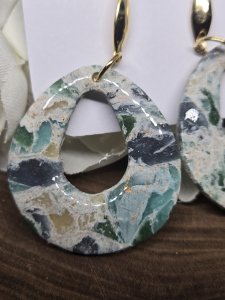 Ocean View Polymer Clay Earrings ~ Bubaloo's Art A33