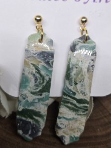 Ocean View Polymer Clay Earrings ~ Bubaloo's Art A34