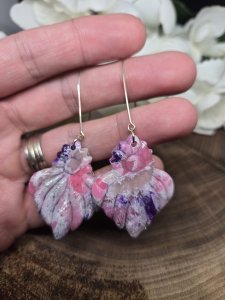 Purple & Pink Polymer Clay Earrings ~ Bubaloo's Art A35