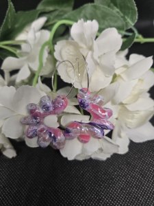 Purple & Pink Polymer Clay Earrings ~ Bubaloo's Art A40