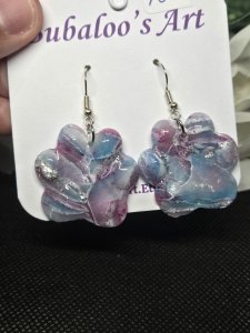 Paw Print Polymer Clay Earrings ~ Bubaloo's Art A42
