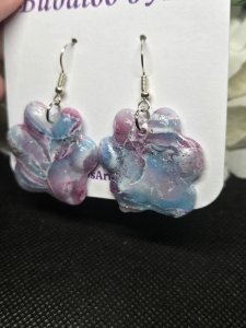 Paw Print Polymer Clay Earrings ~ Bubaloo's Art A42
