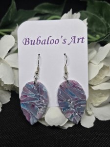 Leaf Polymer Clay Earrings ~ Bubaloo's Art A43