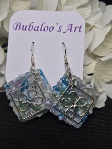 Sea Breeze Polymer Clay Earrings ~ Bubaloo's Art A47
