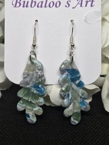 Sea Breeze Polymer Clay Earrings ~ Bubaloo's Art A49