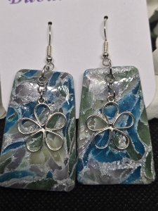 Sea Breeze Polymer Clay Earrings ~ Bubaloo's Art A50