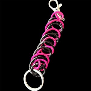 Vibrant Aluminum Circular Swirl Keychain