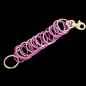 Vibrant Aluminum Circular Swirl Keychain