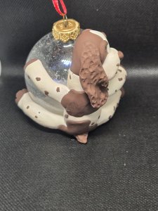 English Springer Spaniel Dog Snow Globe Christmas Ornament ~ Bubaloo's Art