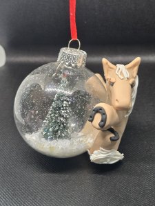 Palamino Horse Snow Globe Christmas Ornament ~ Bubaloo's Art