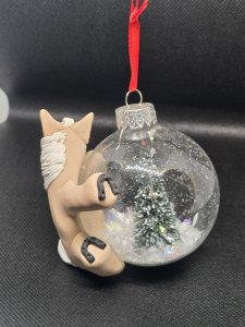 Palamino Horse Snow Globe Christmas Ornament ~ Bubaloo's Art