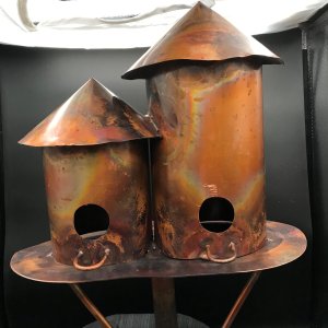 Copper Double Birdhouse