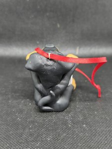 Rotti, Rottweiler Dog Holding a Santa Please STOP Here Sign Ornament ~ Bubaloo's Art