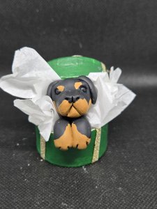 Rotti, Rottweiler Dog Giftbox Ornament ~ Bubaloo's Art