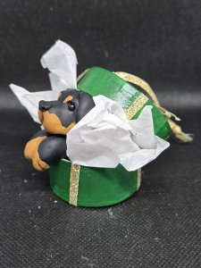 Rotti, Rottweiler Dog Giftbox Ornament ~ Bubaloo's Art