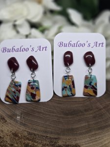Aurora Polymer Clay Earrings ~ Bubaloo's Art A83