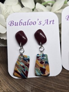 Aurora Polymer Clay Earrings ~ Bubaloo's Art A83