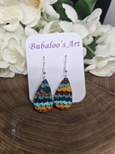 Aurora Mermaid Polymer Clay Earrings ~ Bubaloo's Art A86